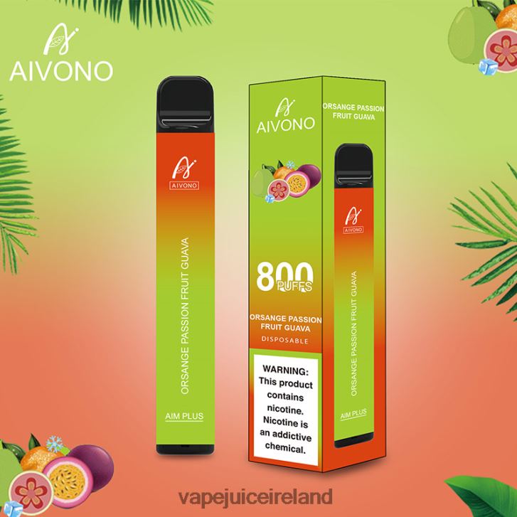 Vape Pods Ireland - Aivono AIM PLUS 800 Orange Passion Fruit Guava 6HX0T6189