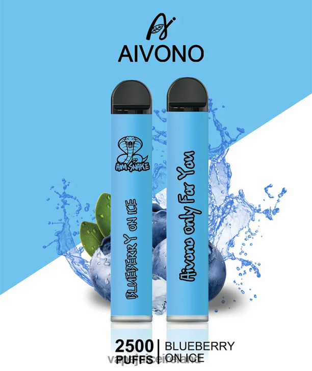 Vape Pods Ireland - Aivono AIM SNAKE 2500 Blueberry On Ice 6HX0T6299