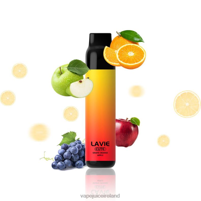Vape Juice - LAVIE BAR 3000 Puffs Grape Orange Apple TVF2X288