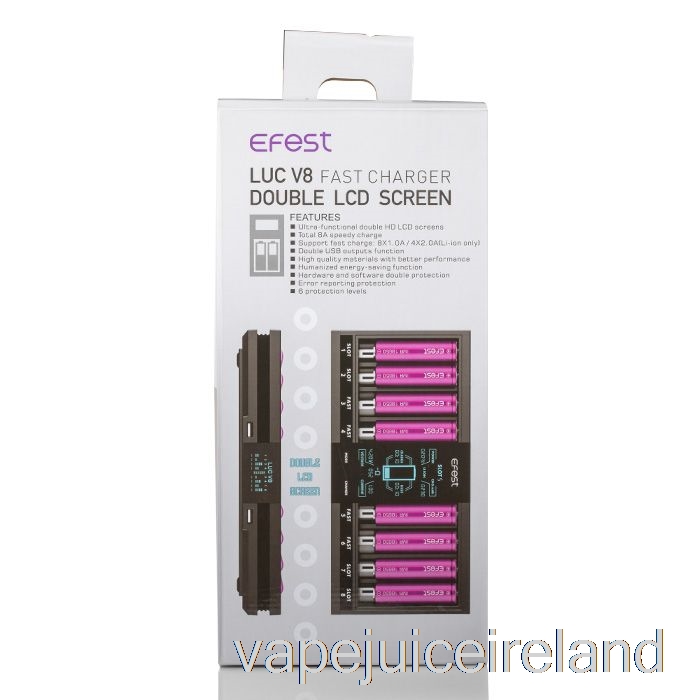 Vape Flavours EFEST LUC V8 Double LCD Screen Fast Battery Charger