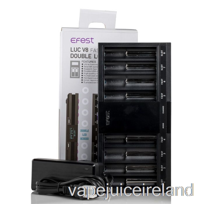 Vape Flavours EFEST LUC V8 Double LCD Screen Fast Battery Charger