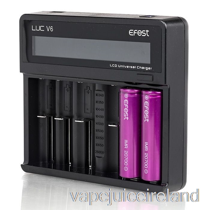 Vape Flavours Efest LUC V6 6-Bay LCD Universal Charger