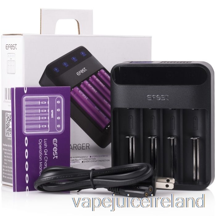 Vape Pod Kits Efest LUSH Q4 4-Bay Intelligent LED Battery Charger