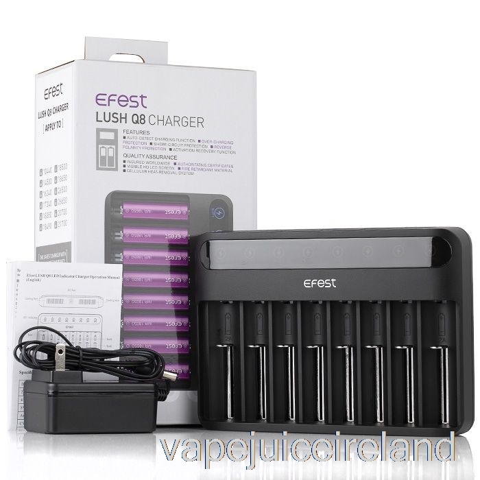 Vape Juice Efest LUSH Q8 8 Bay Intelligent Battery Charger