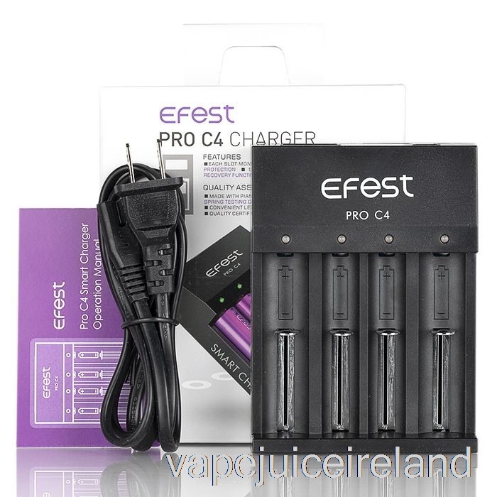 Vape Flavours Efest PRO C4 4-Bay Smart Battery Charger